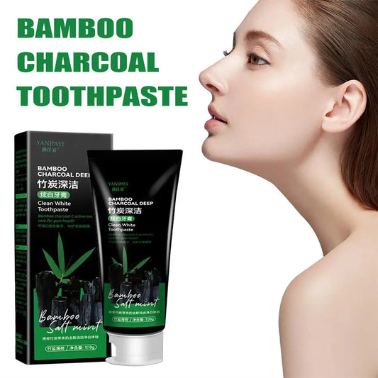Activated Bamboo Charcoal Toothpaste - Deep Cleaning, Mint Flavor, Teeth Whitening & Breath Freshening Oral Care